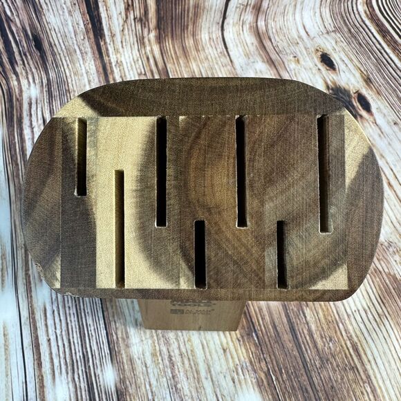 Mac Tools Knives Brown Wood Block ONLY 7 Slot Knife Holder Kitchen Storage - Picture 6 of 10